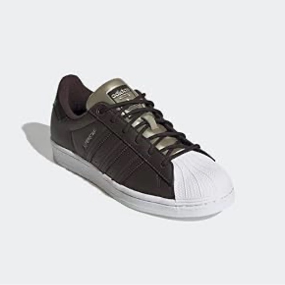 Adidas Superstar Dark Brown White & Metallic Shoes - Picture 6 of 7